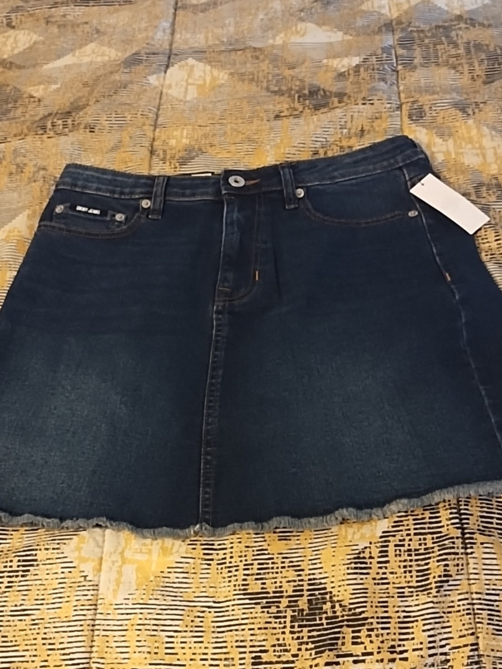 DKNY Dark Blue Denim Mini Skirt